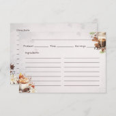 Basiskarte für Zucker und Gewürz Begleitkarte (Vorne/Hinten)