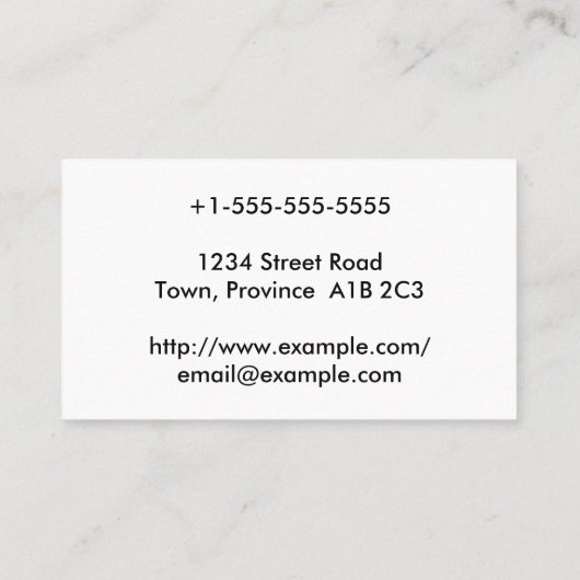 Basiskarte und konservative Berufliche Geschäftska Visitenkarte (Rückseite)