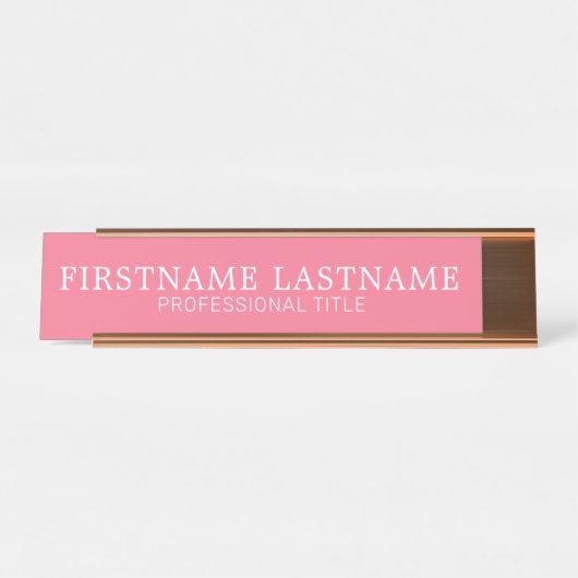 Basispinal Weiß Traditionelle Bezeichnung und Tite Schreibtischnamensplakette (Vorderseite )