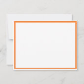 Basispumpkin Orange Border Personalisiert Mitteilungskarte (Rückseite)