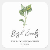 Basissaatetikett Quadratischer Aufkleber (Vorderseite)