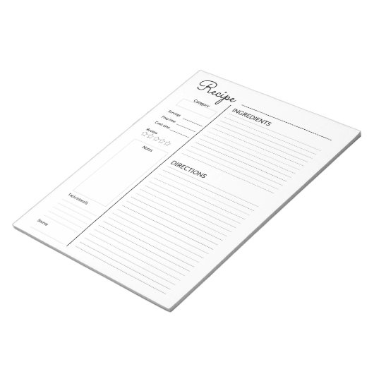 Basisseiten Notizblock (angewinkelt)