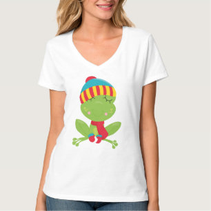 Basist-Shirt mit V-Ausschnitt für Damen T-Shirt