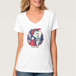 Basist-Shirt mit V-Ausschnitt für Frauen T-Shirt