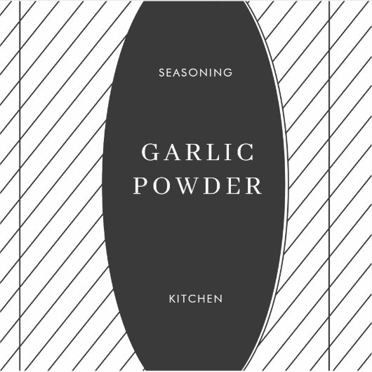 Basistext Minimal Kitchen Pantry Jar Label (Vorderseite)