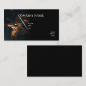 BASISVORLAGE GESCHÄFTSKARTENMUSIK, VIOLIN VISITENKARTE (Vorne/Hinten)