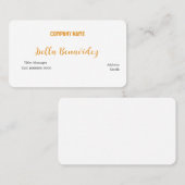 BASISVORLAGENKARTE VISITENKARTE (Vorne/Hinten)