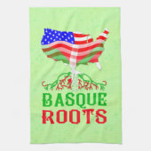Baskenamerikanische Wurzeln Handtuch (Vertikal)