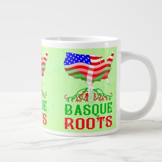Baskenamerikanische Wurzeln Jumbo-Tasse (Rechts)