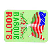 Baskenamerikanische Wurzeln Magnet (Horizontal)