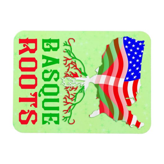 Baskenamerikanische Wurzeln Magnet (Horizontal)