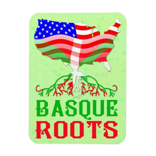 Baskenamerikanische Wurzeln Magnet (Vertikal)