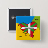 Baskenflagge Ikurriña, Unabhängigkeit des Baskenla Button (Vorne & Hinten)