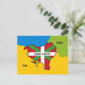 Baskenflagge Ikurriña, Unabhängigkeit des Baskenla Postkarte (Stehend Vorderseite)