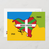 Baskenflagge Ikurriña, Unabhängigkeit des Baskenla Postkarte (Vorne/Hinten)