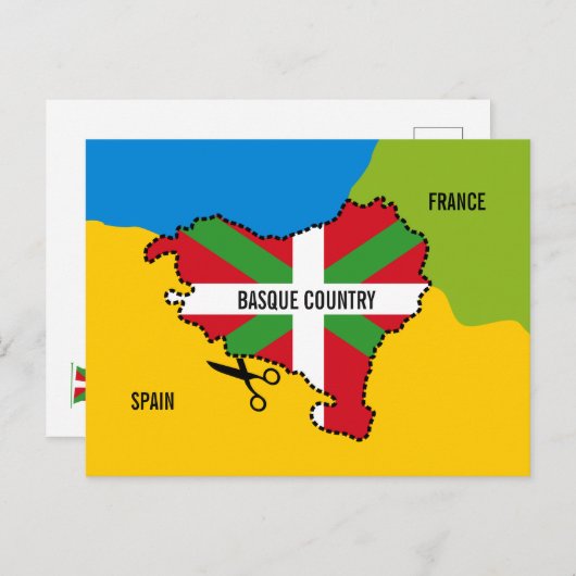 Baskenflagge Ikurriña, Unabhängigkeit des Baskenla Postkarte (Vorne/Hinten)