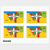 Baskenflagge Ikurriña, Unabhängigkeit des Baskenla Rechteckiger Aufkleber (Blatt)