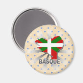 Baskenflagge Karte 2.0 Magnet (Vorderseite/Rückseite)