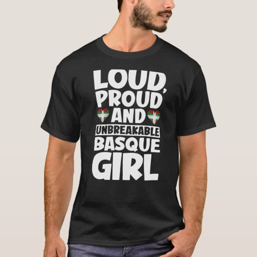 Baskenflagge Proud Basques Männer und Frauen T-Shirt (Vorderseite)