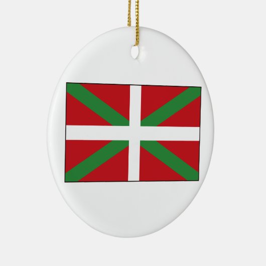 Baskenflagge Spanien Keramik Ornament (Rechts)