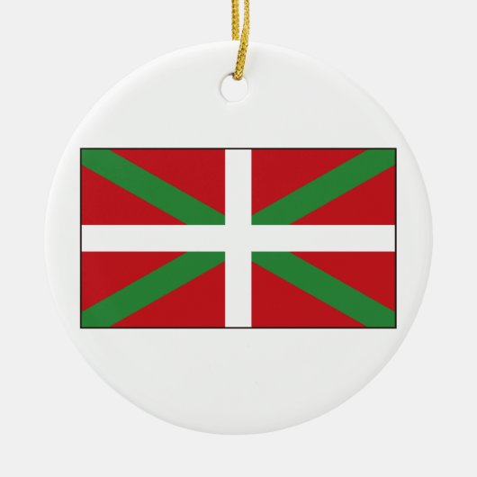 Baskenflagge Spanien Keramik Ornament (Vorne)