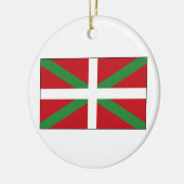 Baskenflagge Spanien Keramik Ornament (Links)