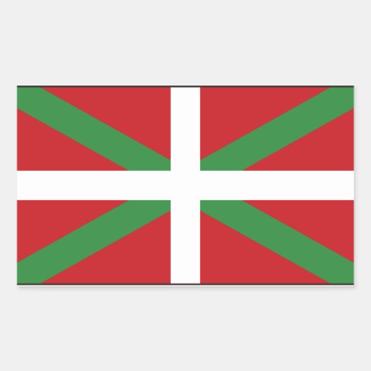 Baskenflagge Spanien Rechteckiger Aufkleber (Vorderseite)