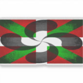 Baskenflagge und Kreuzsticker für Vinyl Aufkleber (Vorderseite)