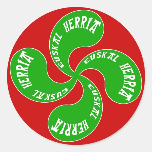 Baskenkreuz Runder Aufkleber (Vorderseite)