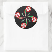 Baskenkreuz Runder Aufkleber (Tasche)