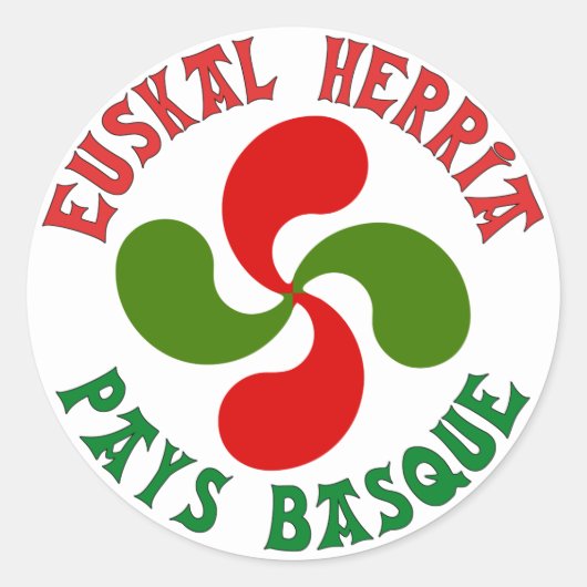 Baskenkreuz Runder Aufkleber (Vorderseite)