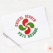 Baskenkreuz Runder Aufkleber (Umschlag)