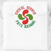 Baskenkreuz Runder Aufkleber (Tasche)