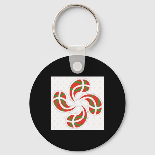 Baskenkreuz Schlüsselanhänger (Vorderseite)