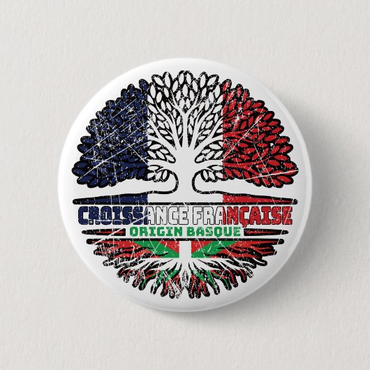 Baskenland Baskenland Frankreich Baumwurzeln Button (Vorderseite)