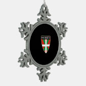 Baskenland Euskadi Schneeflocken Zinn-Ornament (Links)