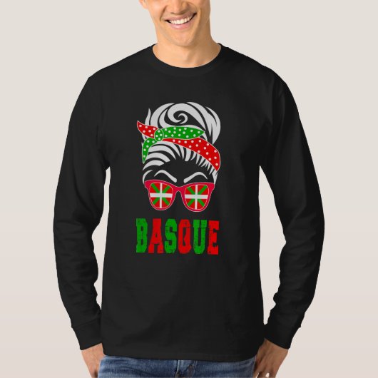 Baskenland-Flagge Baskenmädchen T-Shirt (Vorderseite)