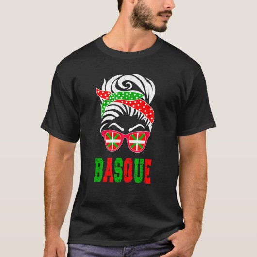 Baskenland-Flagge Baskenmädchen T-Shirt (Vorderseite)