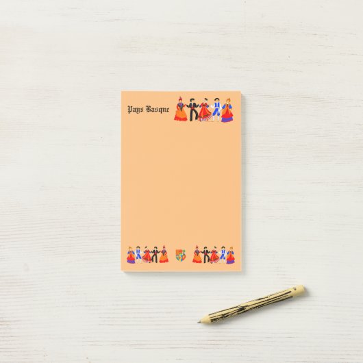 Baskenland, Frankreich Post-it Klebezettel (Auf Schreibtisch)