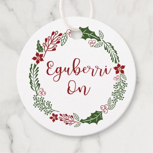 Baskenland frohe Weihnachten, Custom Geschenkanhänger (Vorderseite)