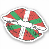 Baskenland Liebe Baskischer Lipstick Aufkleber (Vorderseite)