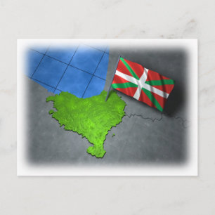 Baskenland mit eigener Flagge Postkarte