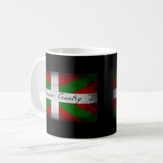 Baskenland: Not leidende Flagge Kaffeetasse (Vorderseite Links)