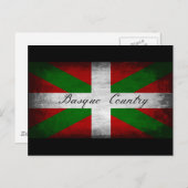 Baskenland: Not leidende Flagge Postkarte (Vorne/Hinten)