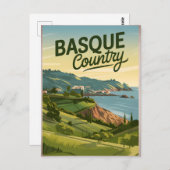 Baskenland Vintag Postkarte (Vorne/Hinten)