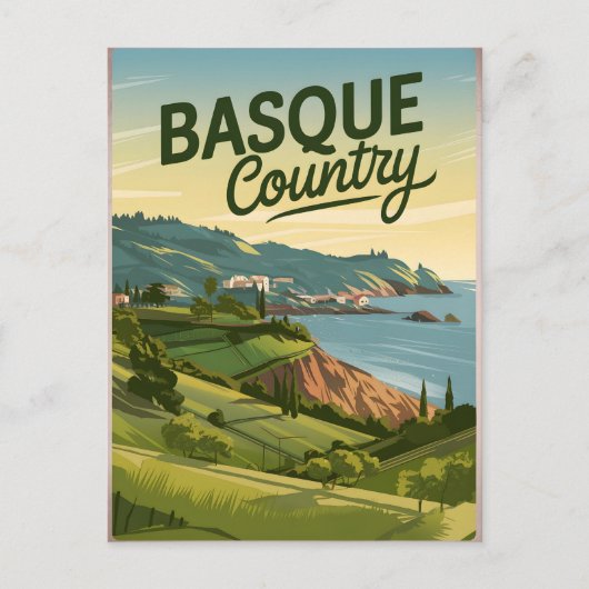 Baskenland Vintag Postkarte (Vorderseite)