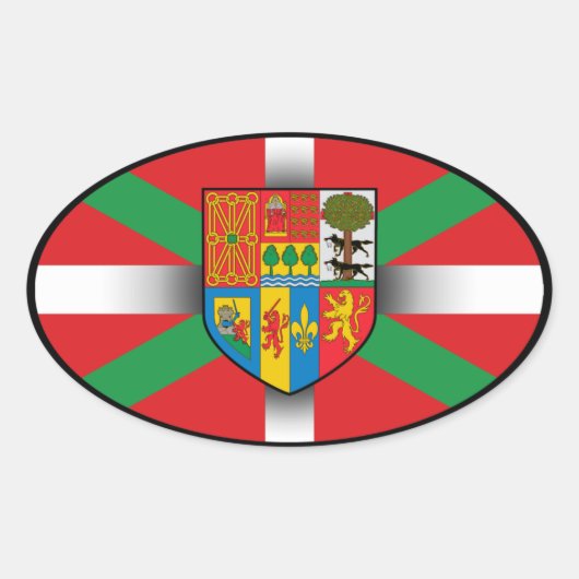 Baskensticker Ovaler Aufkleber (Vorderseite)