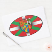 Baskensticker Ovaler Aufkleber (Umschlag)