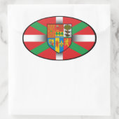 Baskensticker Ovaler Aufkleber (Tasche)