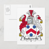 Baskerville-Familienwappen Postkarte (Vorne/Hinten)